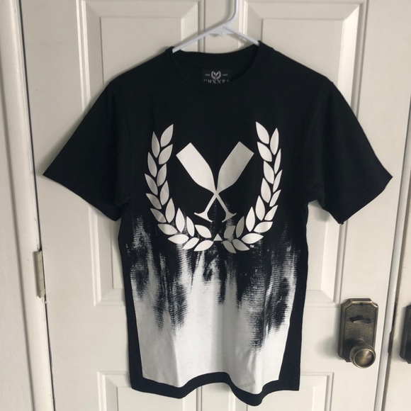 CHXXRS CLUB black and white design Cotton T-shirt - Picture 1 of 5
